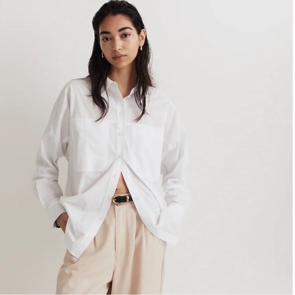 NWT - Madewell Signature Poplin Dolman Shirt